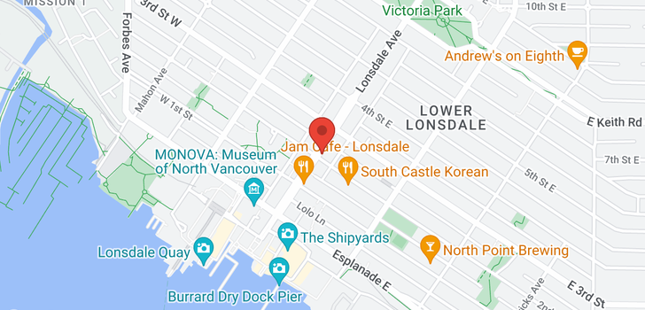 map of 204 332 LONSDALE AVENUE